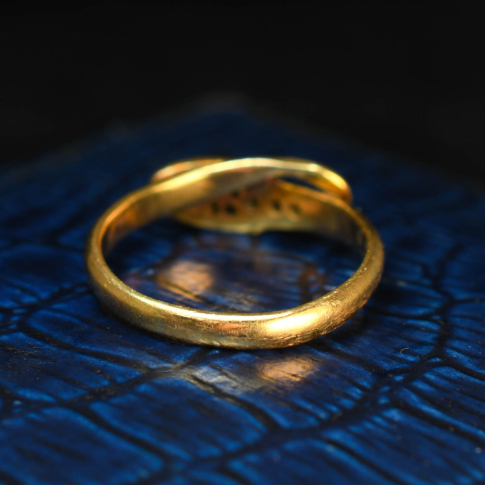 Victorian Ruby, Emerald & Diamond Snake Ring