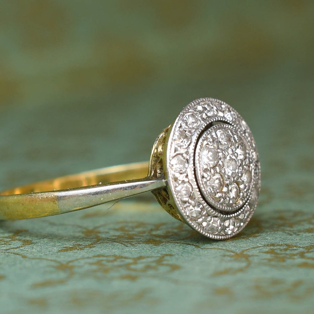 Edwardian Diamond Target Ring