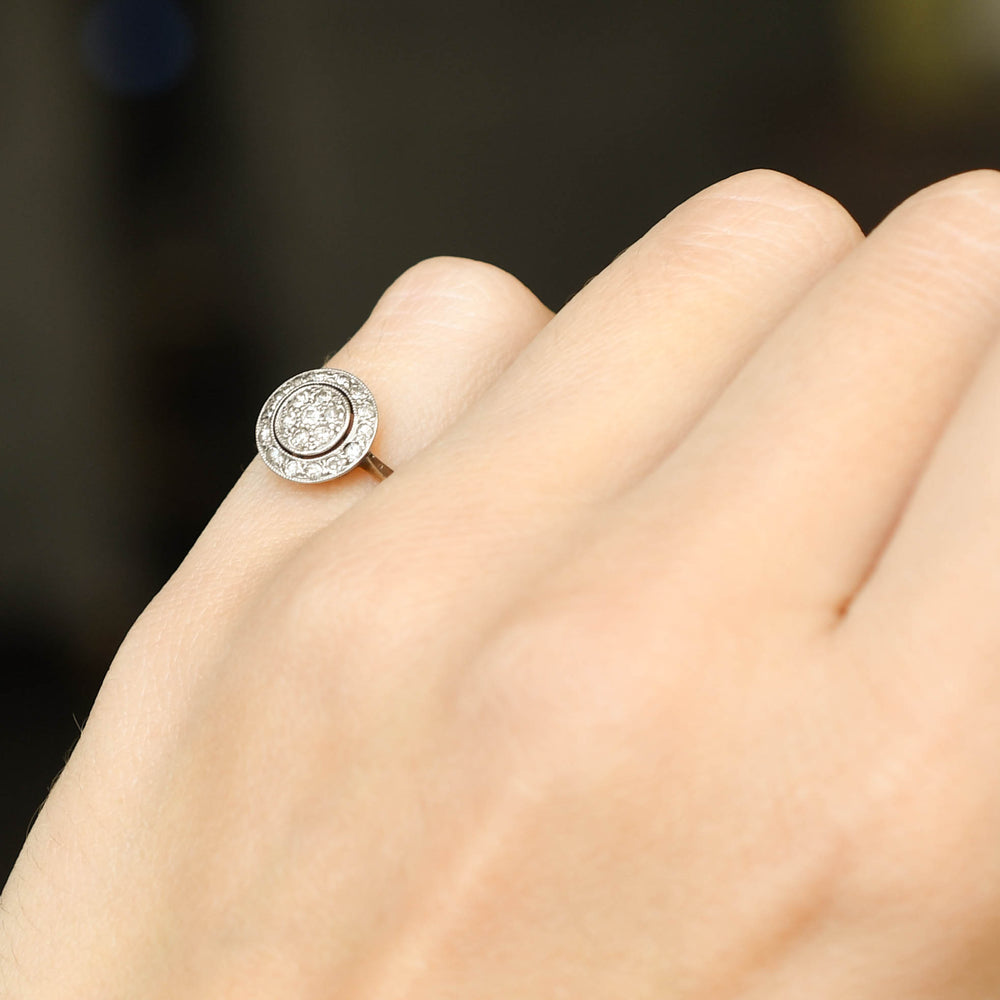 Edwardian Diamond Target Ring