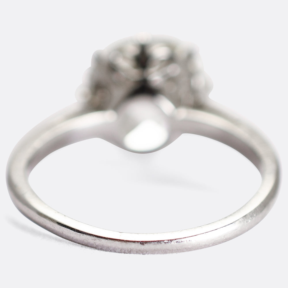 1920's 4.64ct Old Mine Cut Diamond Engagement Ring