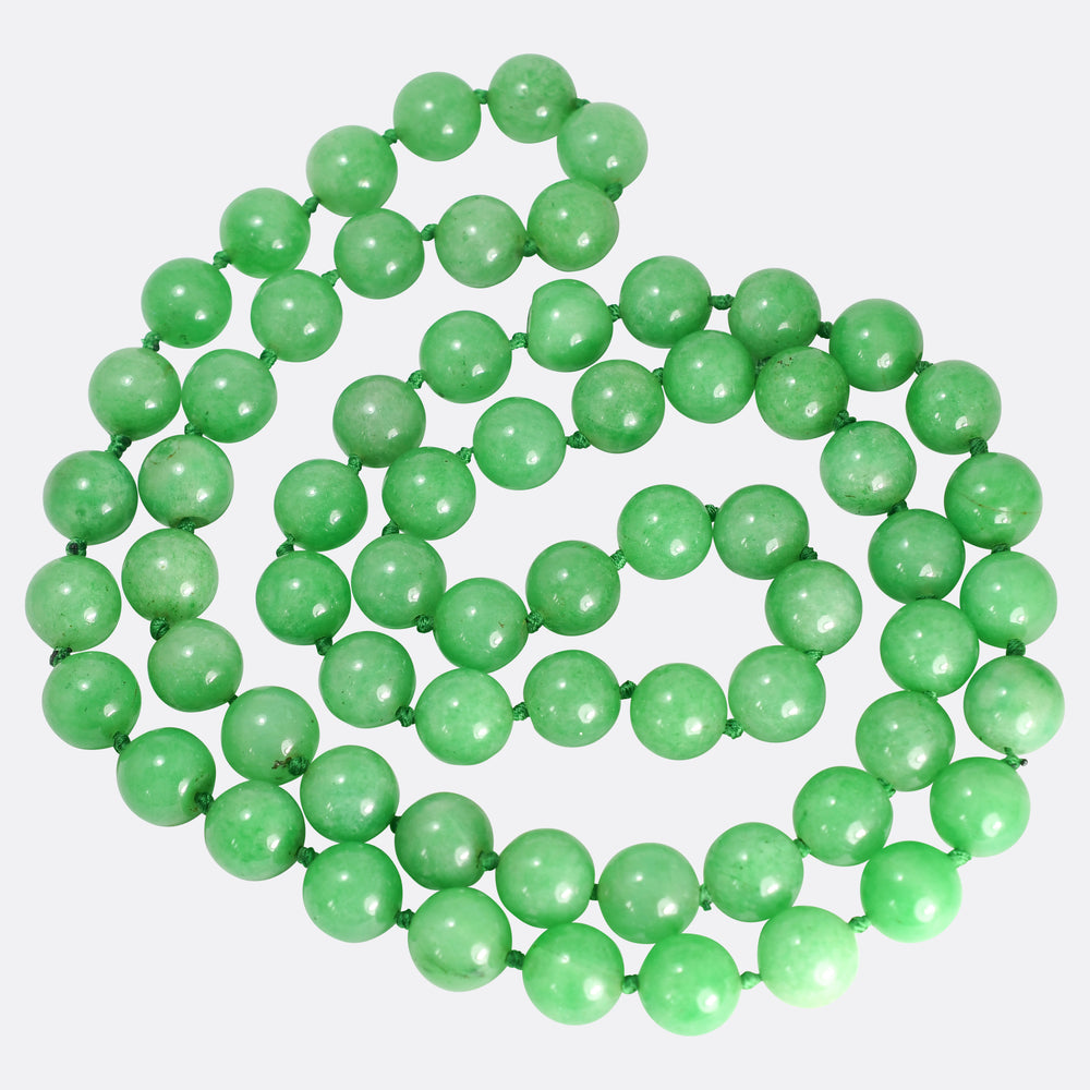 1920's Jade Bead Necklace