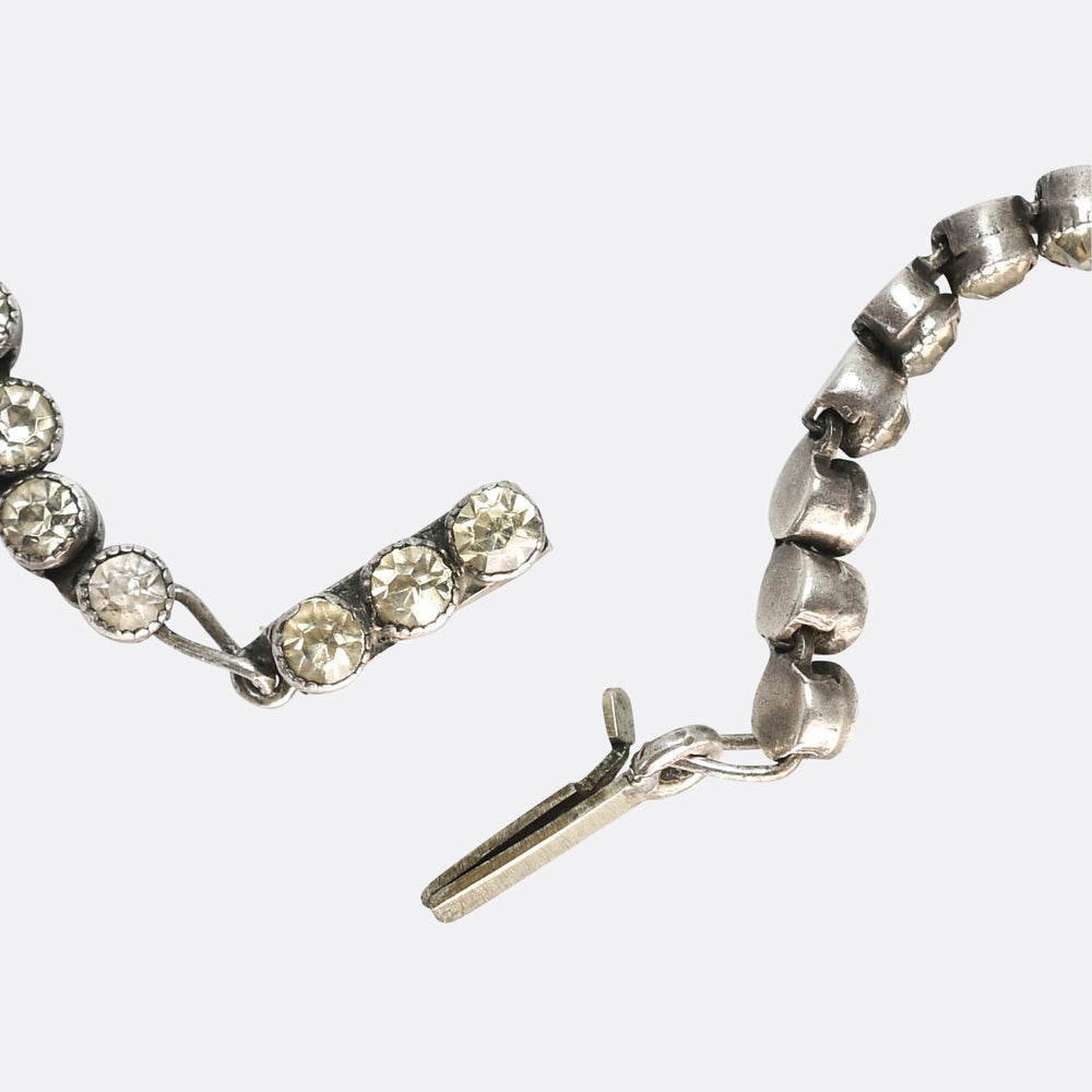 1920's Paste Gemstone Chain Necklace