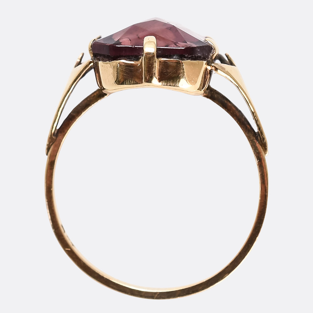 1920's Poseidon Reverse Carved Intaglio Ring