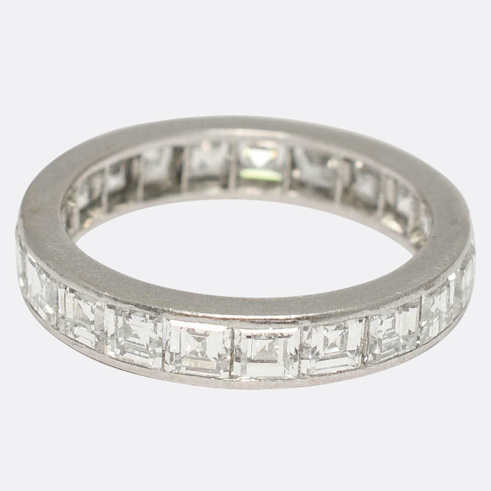 1930's Carré Cut Diamond Eternity Ring