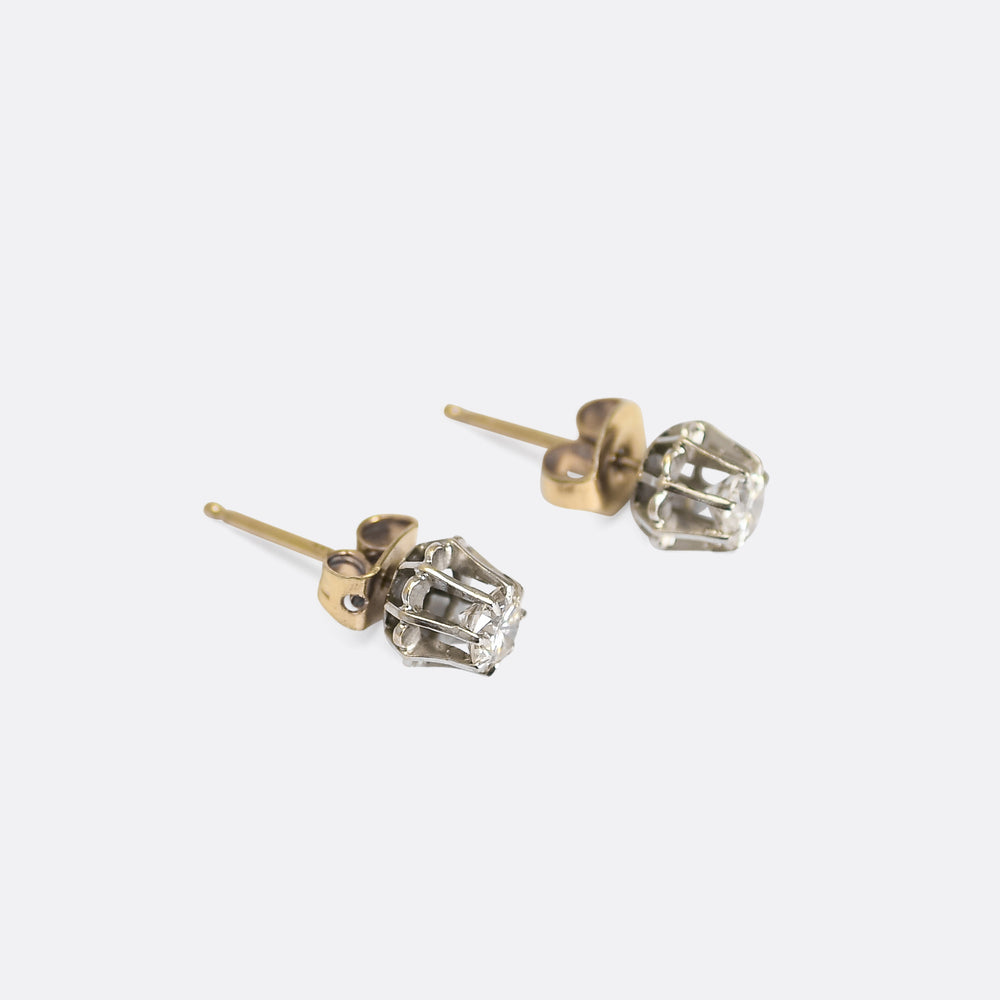 1930's Diamond Stud Earrings