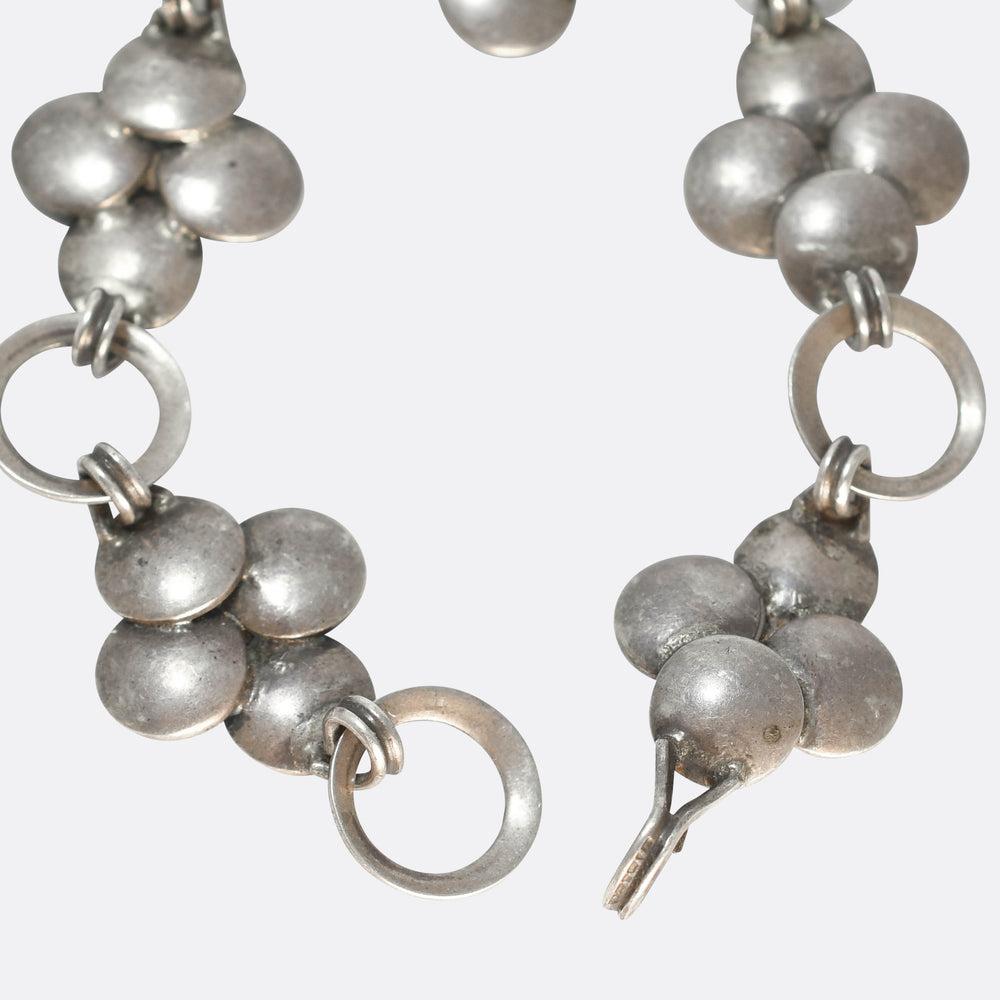 1930's Enamel Flower Bracelet by Bernard Instone