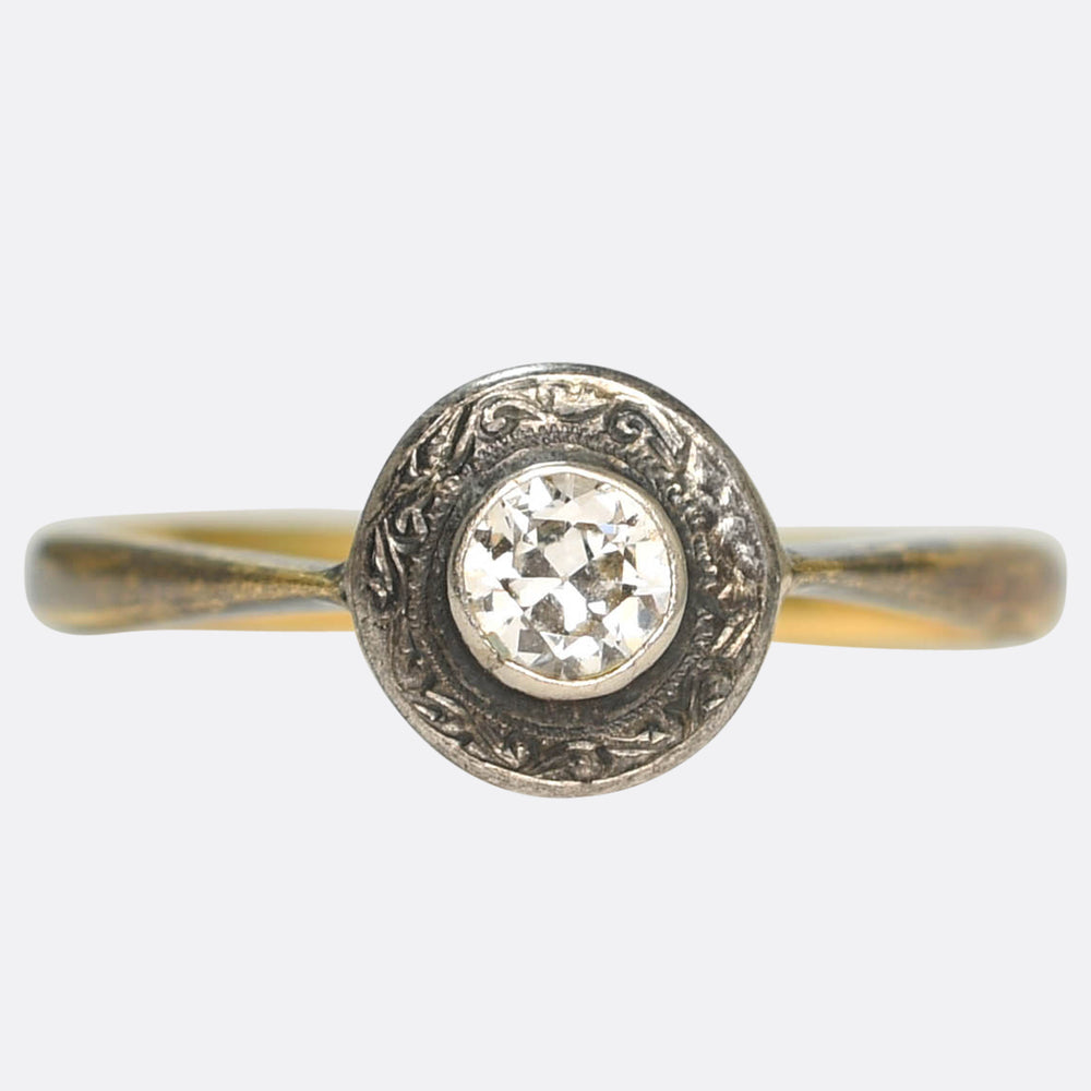 1930's Illusion Set Diamond Solitaire Ring