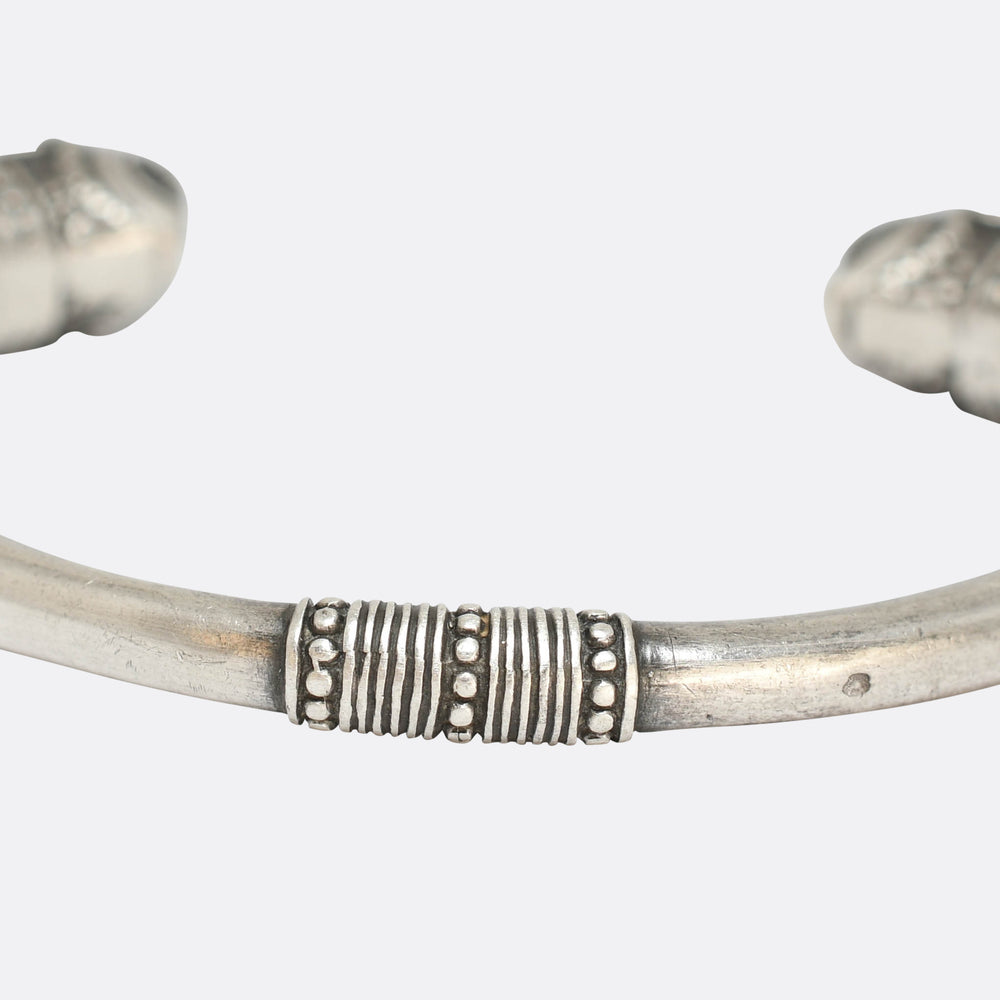 1940's French Gargoyle Silver Torque Bangle