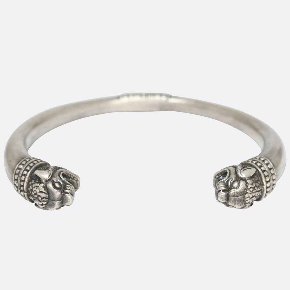1940's French Gargoyle Silver Torque Bangle