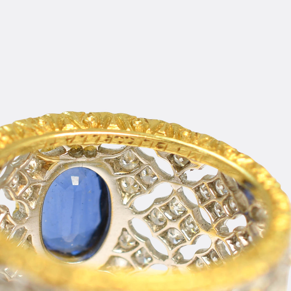1940's Sapphire & Diamond Eternelle Ring by Buccellati