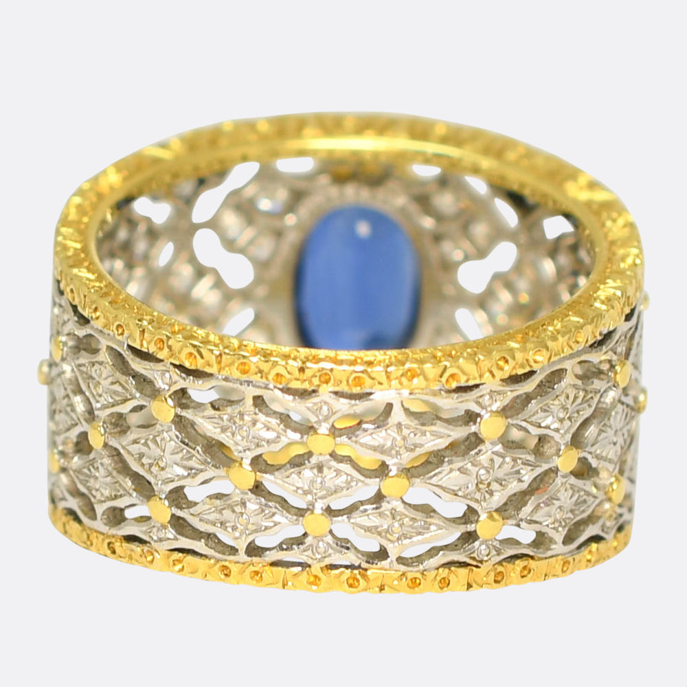1940's Sapphire & Diamond Eternelle Ring by Buccellati