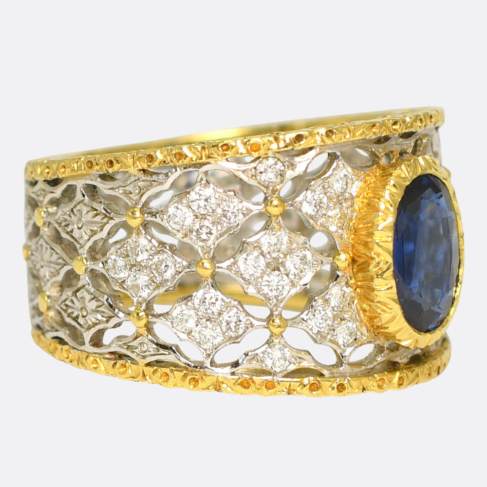1940's Sapphire & Diamond Eternelle Ring by Buccellati