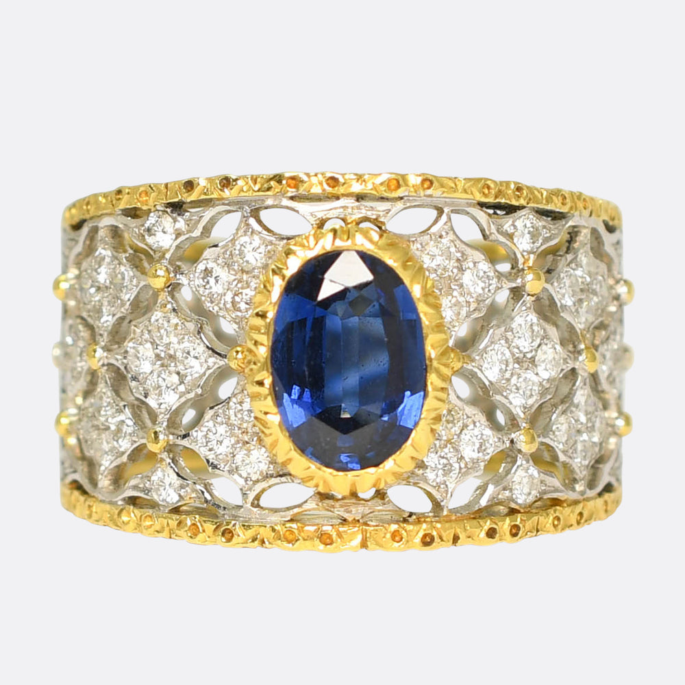 1940's Sapphire & Diamond Eternelle Ring by Buccellati