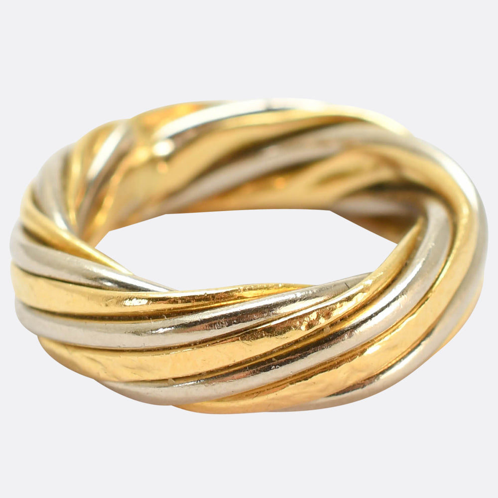 1980s Van Cleef & Arpels Bi-Metal Twist Ring