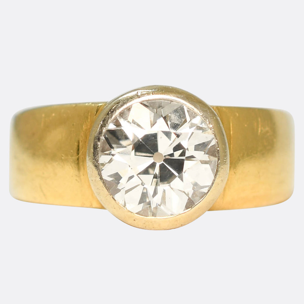 2.38ct Old Cut Diamond Cigar Band