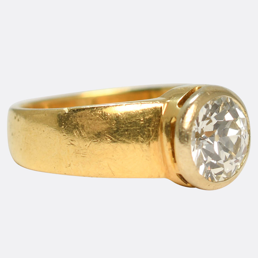 2.38ct Old Cut Diamond Cigar Band