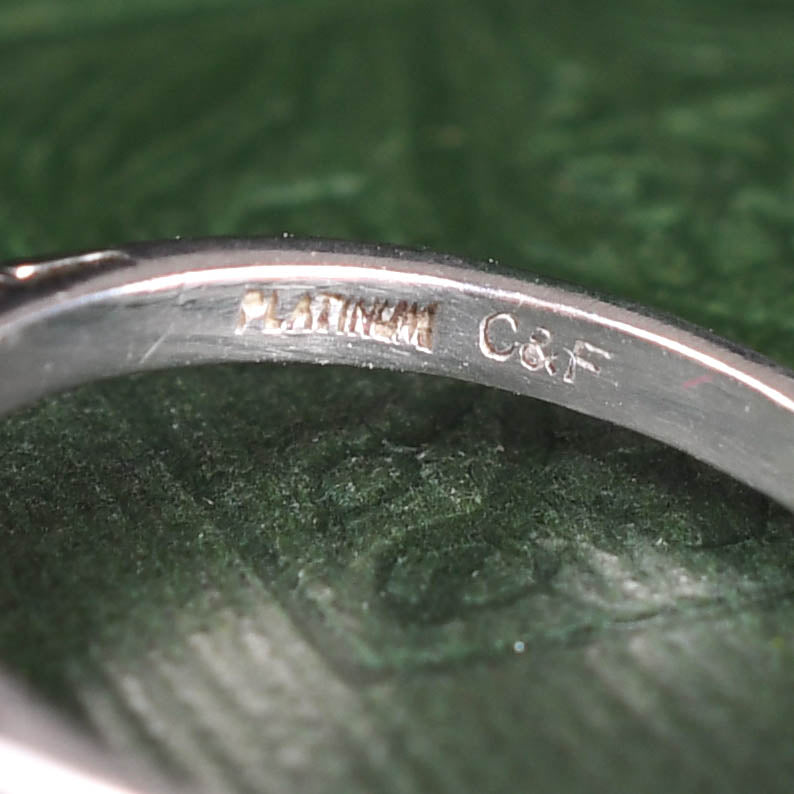 1920's Emerald & Diamond Cluster Ring by Cropp & Farr