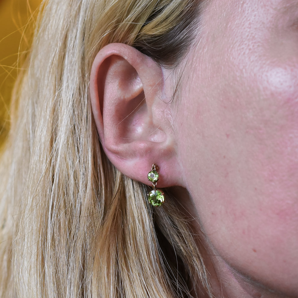 Edwardian Peridot Drop Earrings
