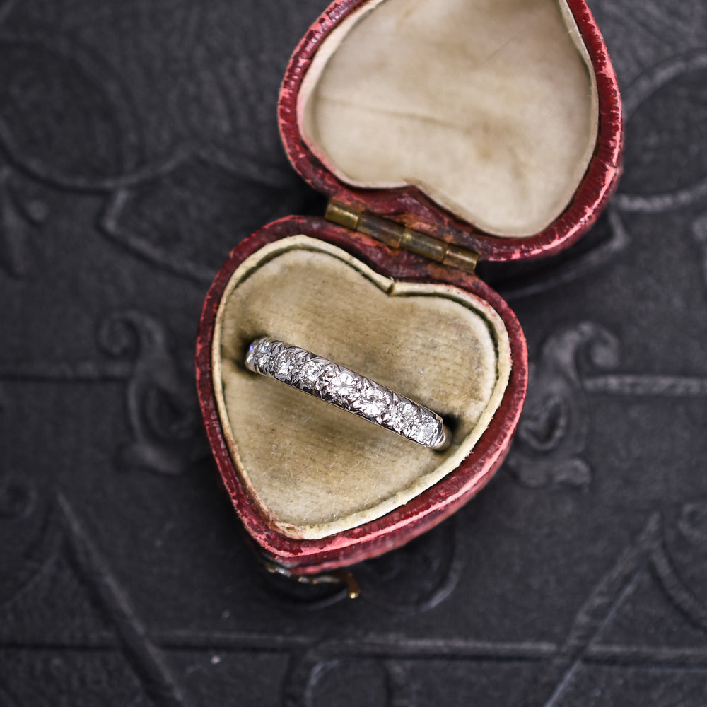 Art Deco Diamond Half Eternity Ring