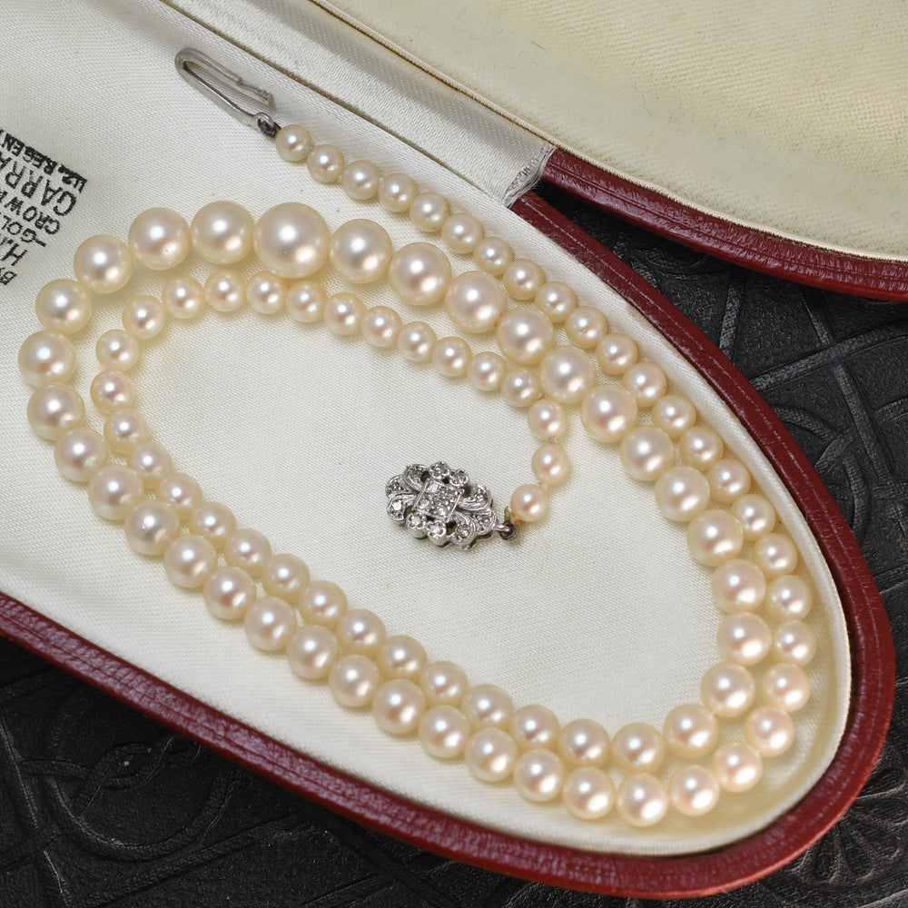 Edwardian Strand Of Natural Pearls Necklace
