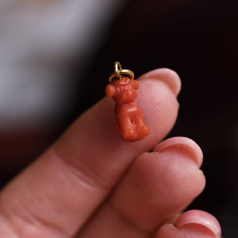 Georgian Coral Dog Charm