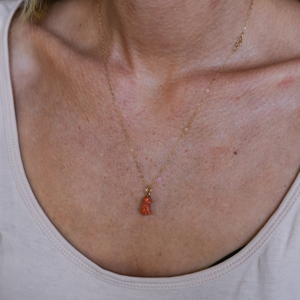 Georgian Coral Dog Charm