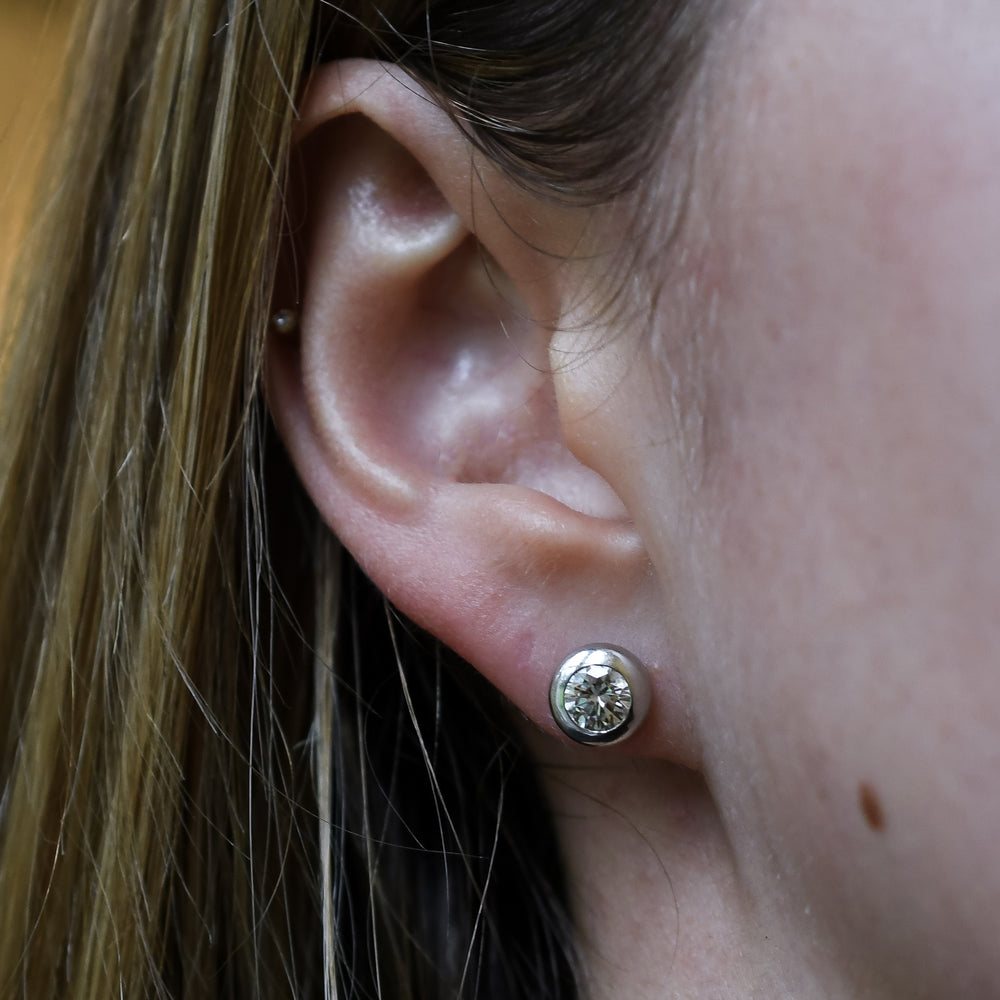 Art Deco Diamond Stud Earrings