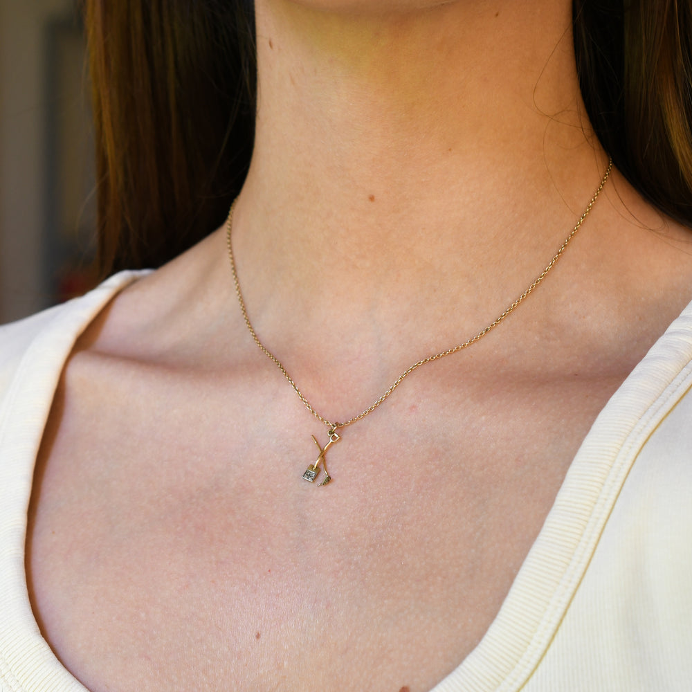 Late Victorian Diamond Gold Rush Charm