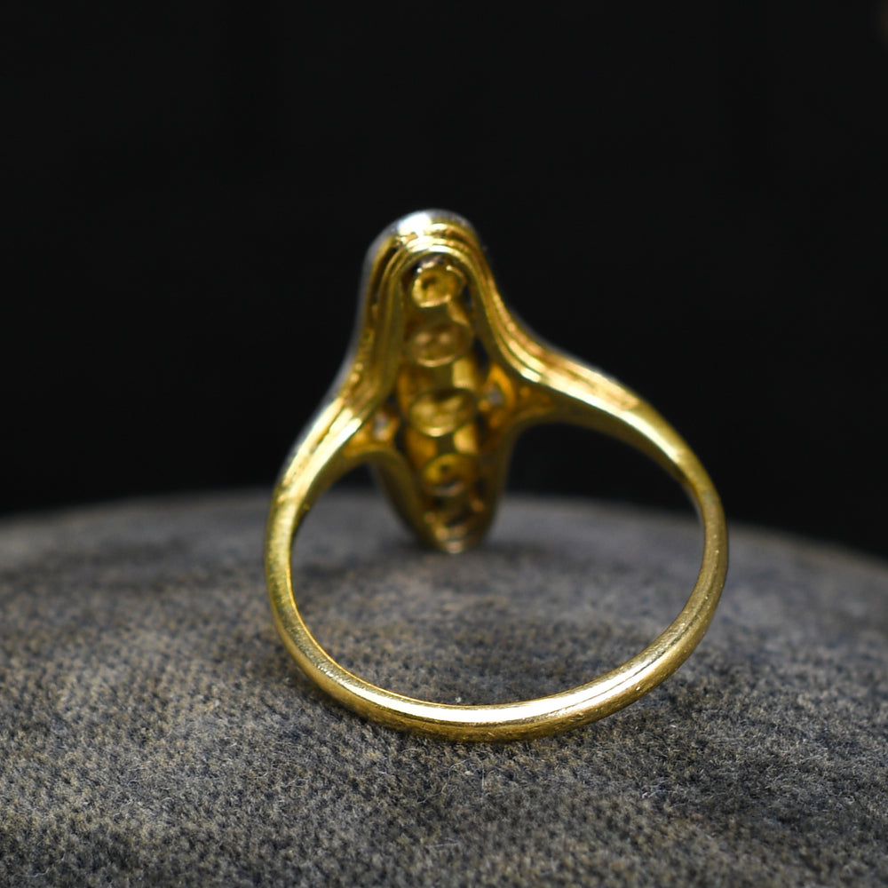 Edwardian Diamond Openwork Cluster Ring