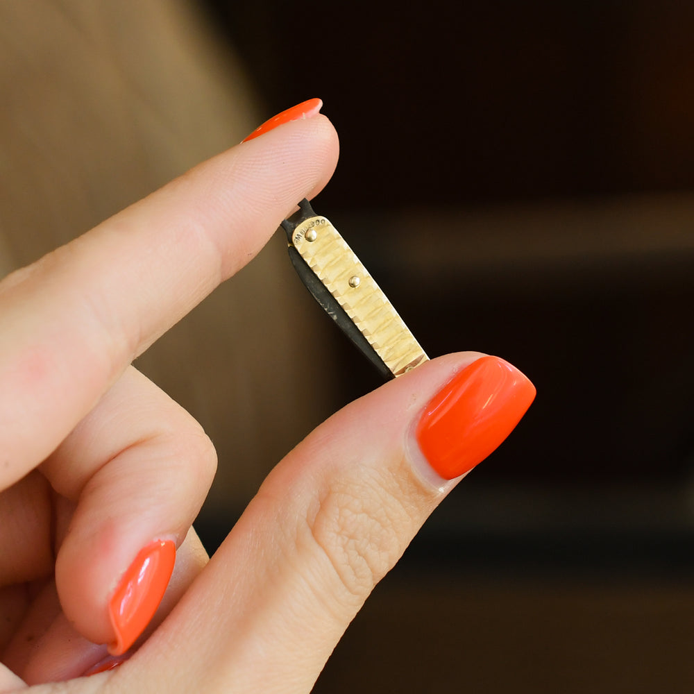 Vintage Miniature Gold Pocket Knife Charm