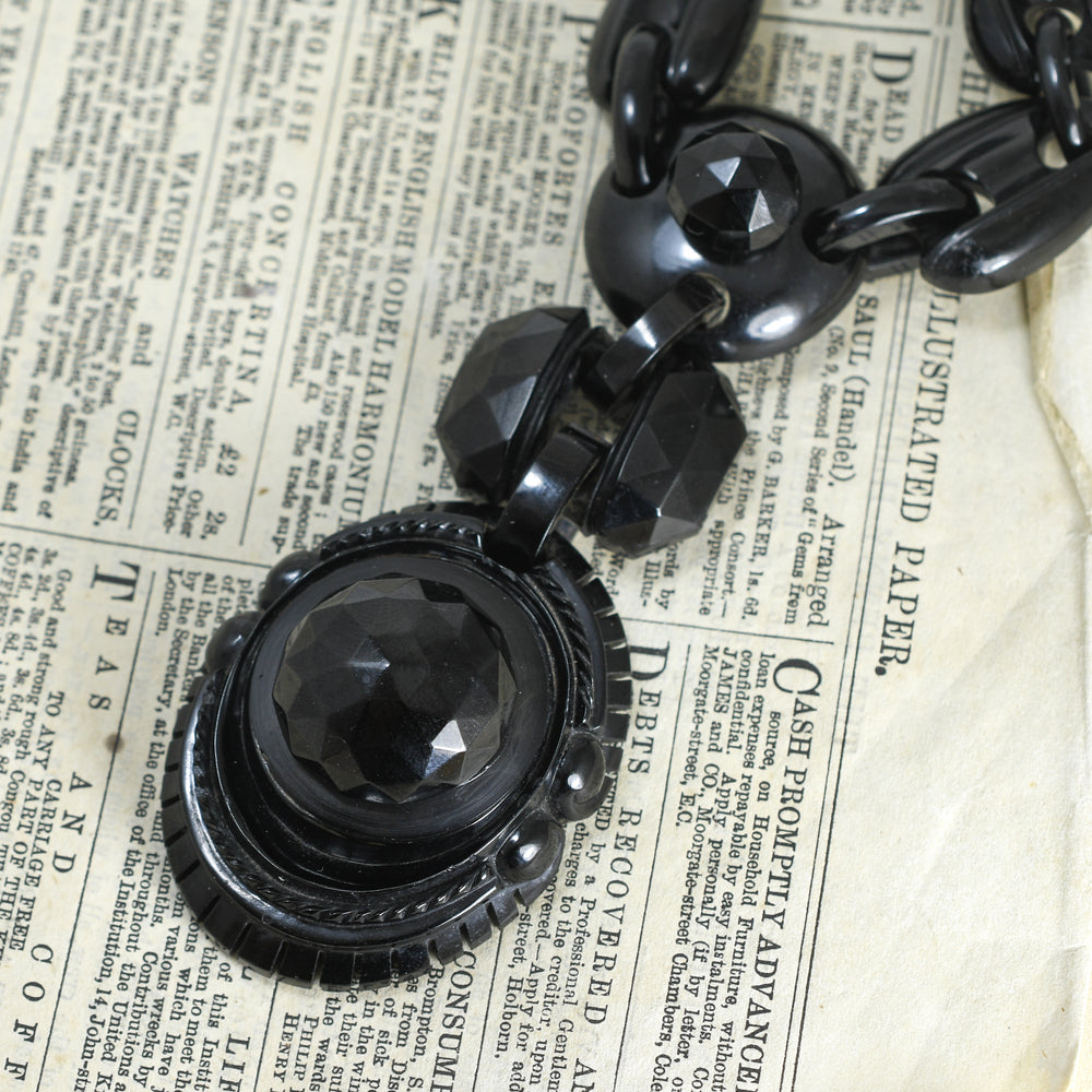 Victorian Whitby Jet Necklace