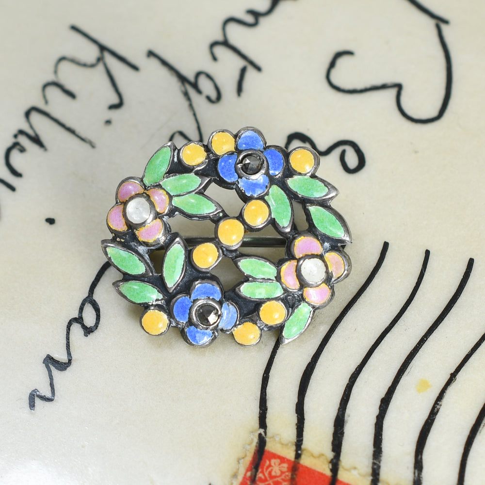 Arts & Crafts Enamel Pin by Bernard Instone