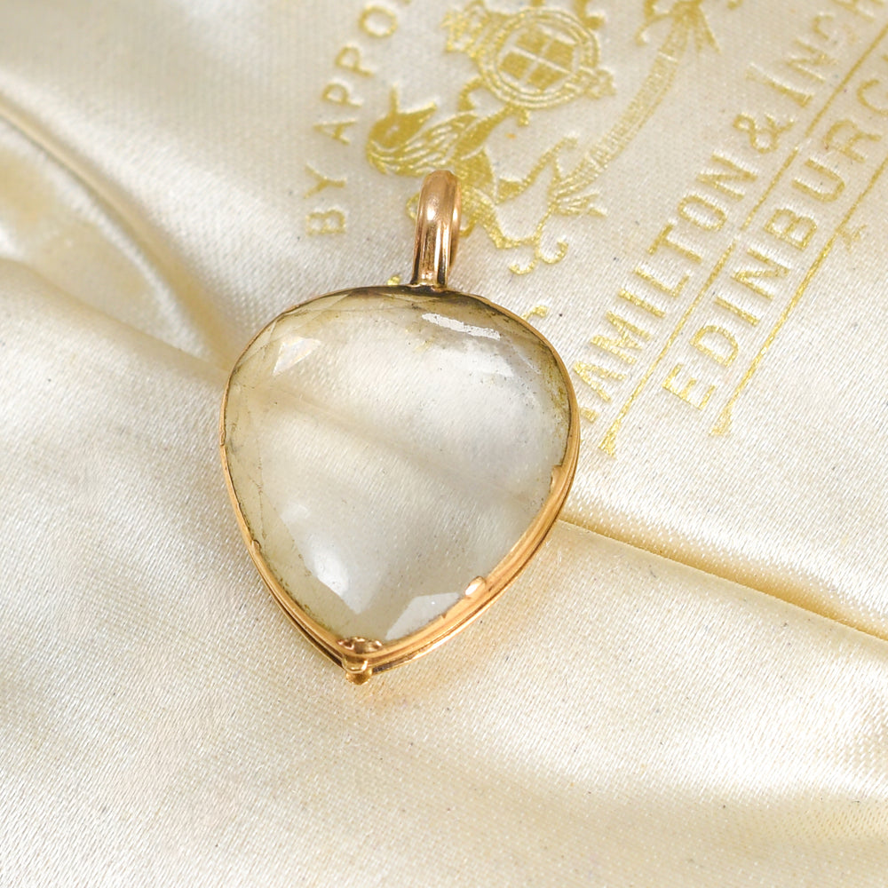 Georgian Rock Crystal Heart Locket