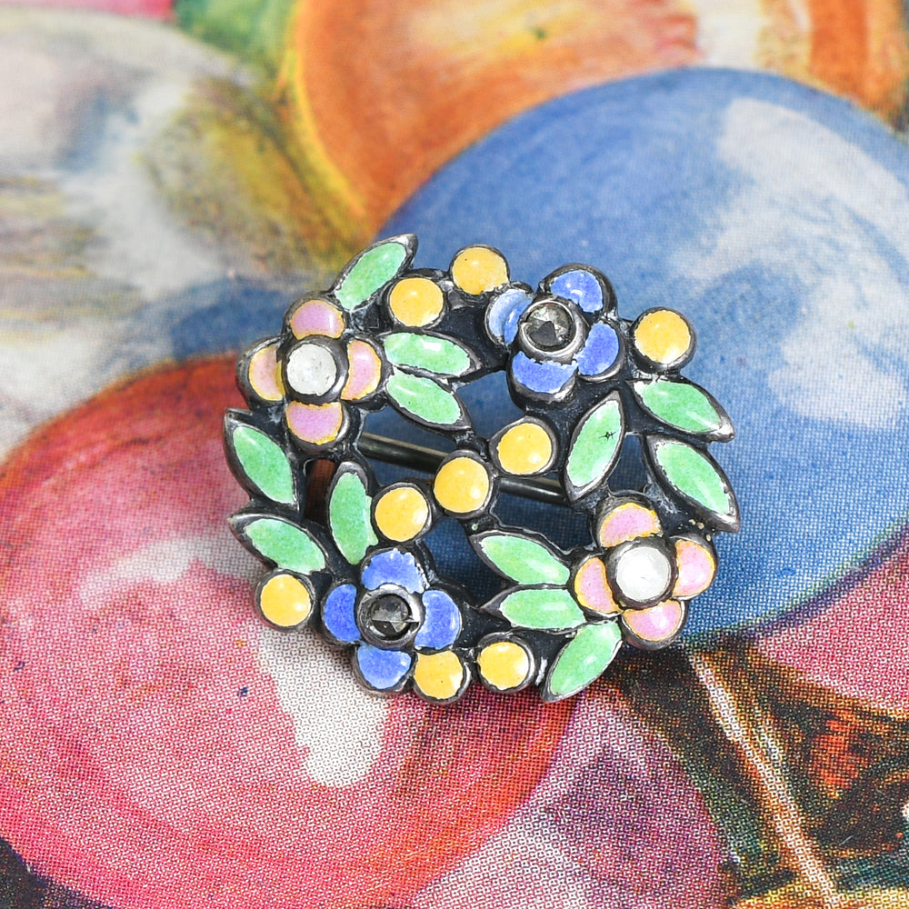 Arts & Crafts Enamel Pin by Bernard Instone