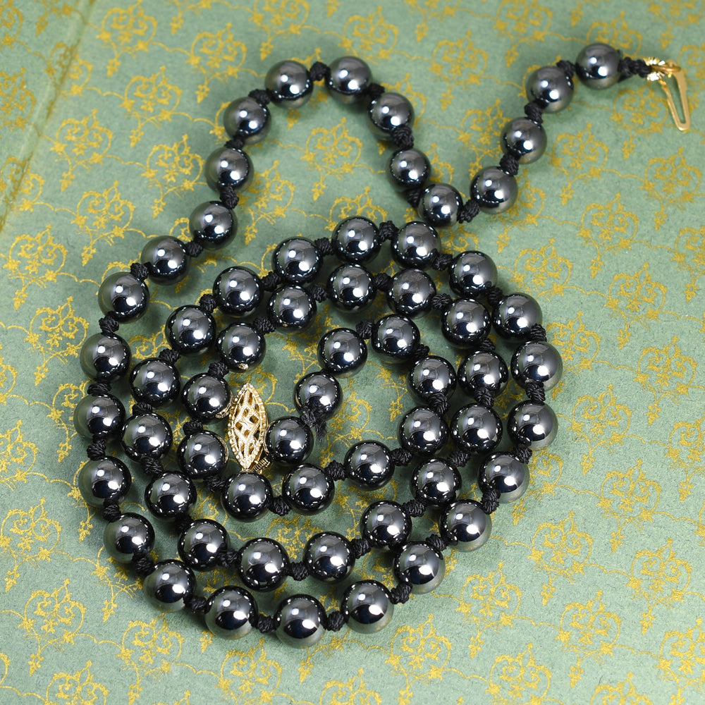 Vintage Hematite Bead Necklace