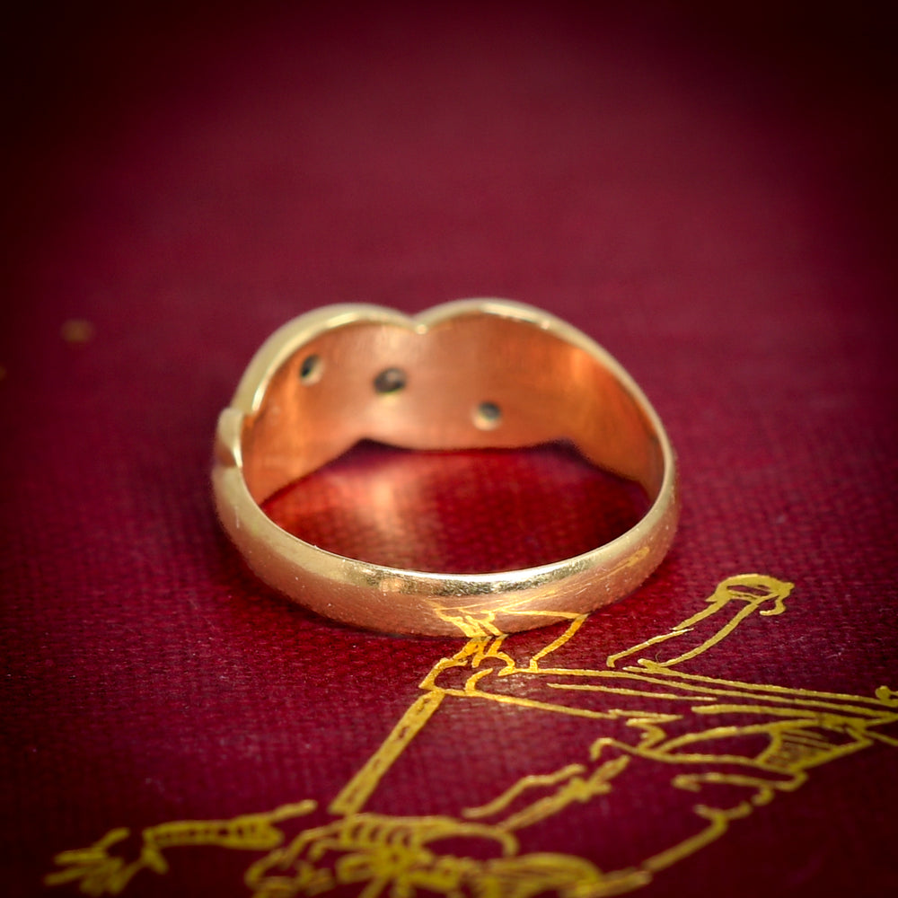Edwardian Ruby & Diamond Swirled Gypsy Ring