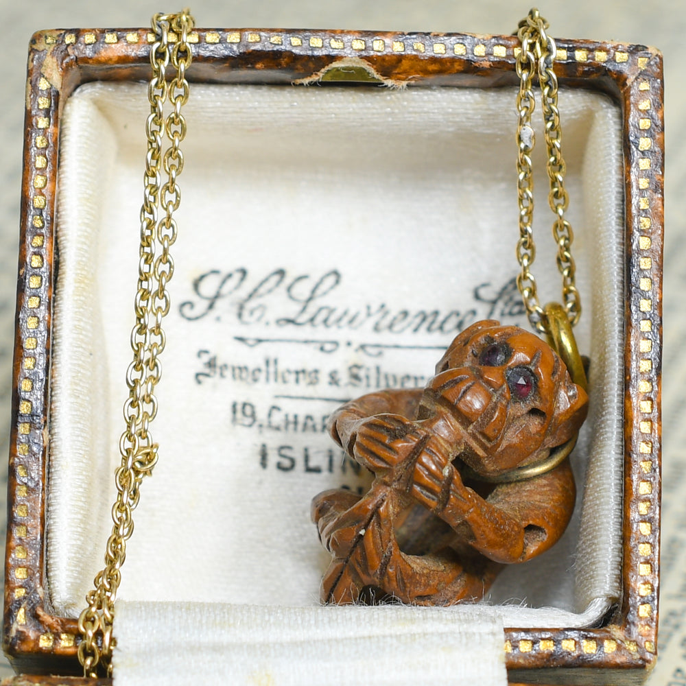 19th Century Heidao Monkey Pendant