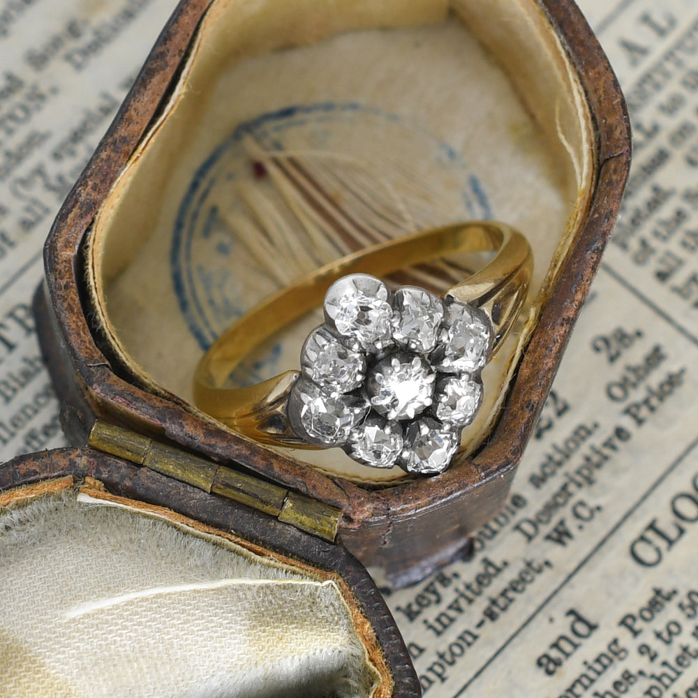 Georgian Diamond Cluster Ring