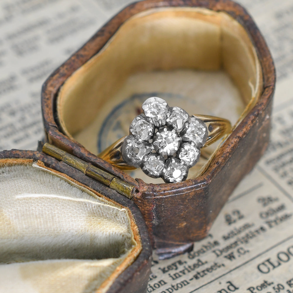 Georgian Diamond Cluster Ring
