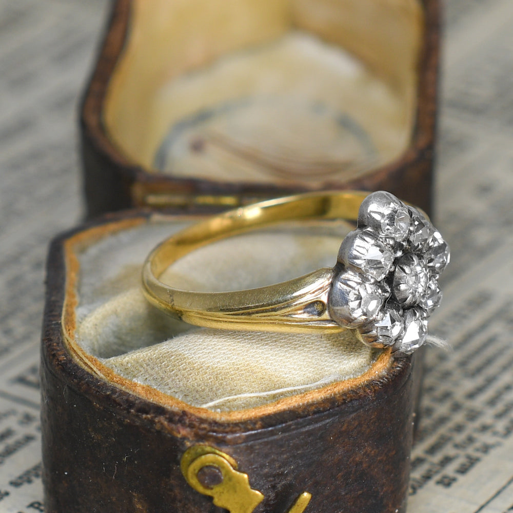 Georgian Diamond Cluster Ring