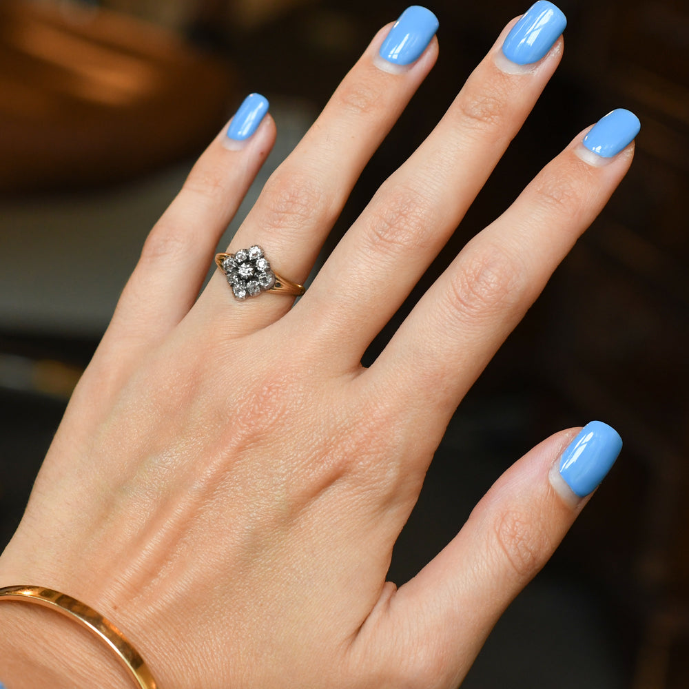 Georgian Diamond Cluster Ring