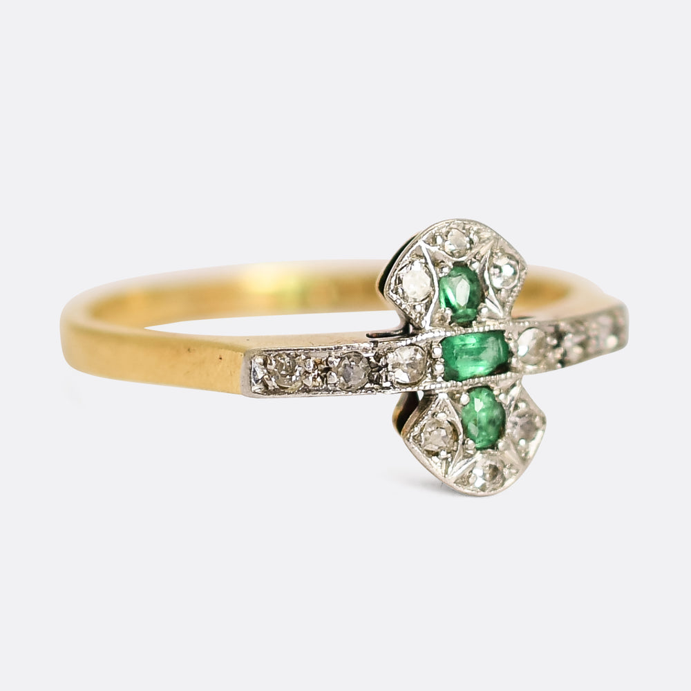 Art Deco Emerald & Diamond Ring
