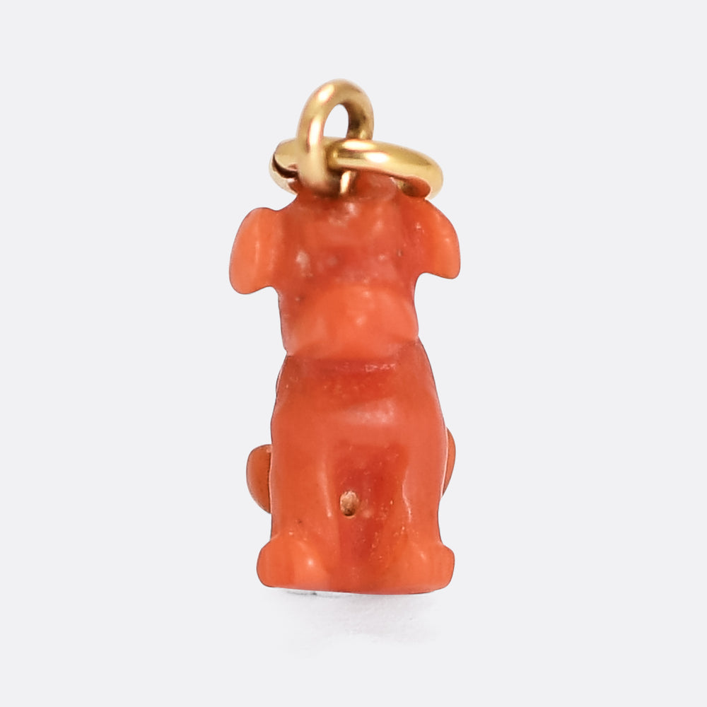 Georgian Coral Dog Charm