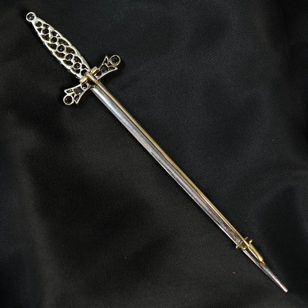 Antique French Diamond Sword Brooch