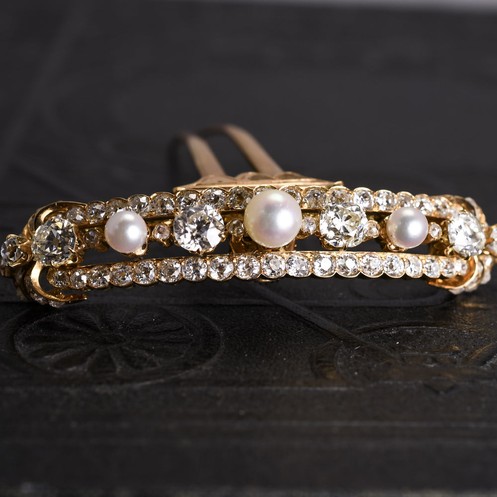 Victorian Pearl & Diamond Hair Pin layaway payment 3