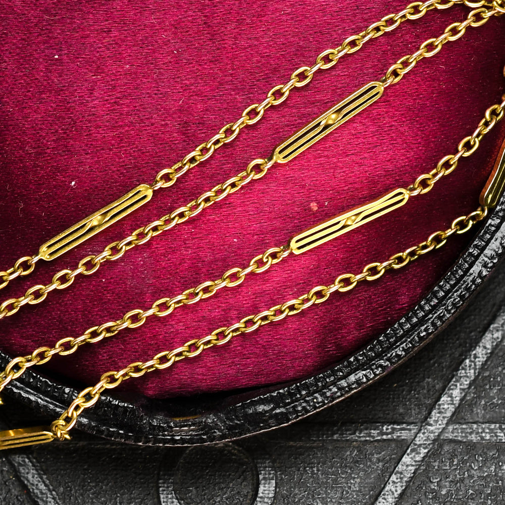 Antique 15k Gold Fancy Link Chain