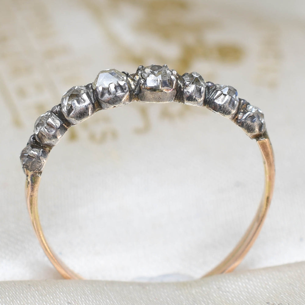 Georgian Diamond Half Hoop Eternity Ring