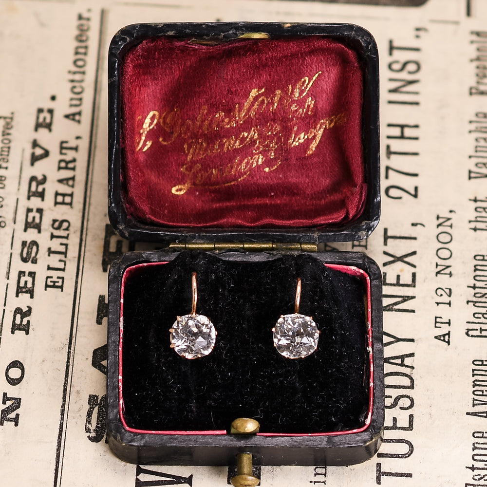 Georgian White Paste Earrings