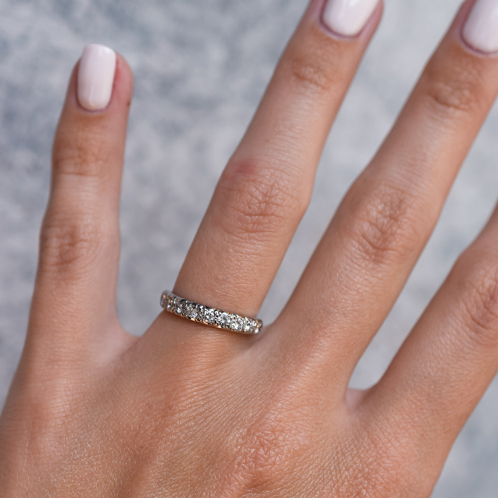 Art Deco Diamond Half Eternity Ring