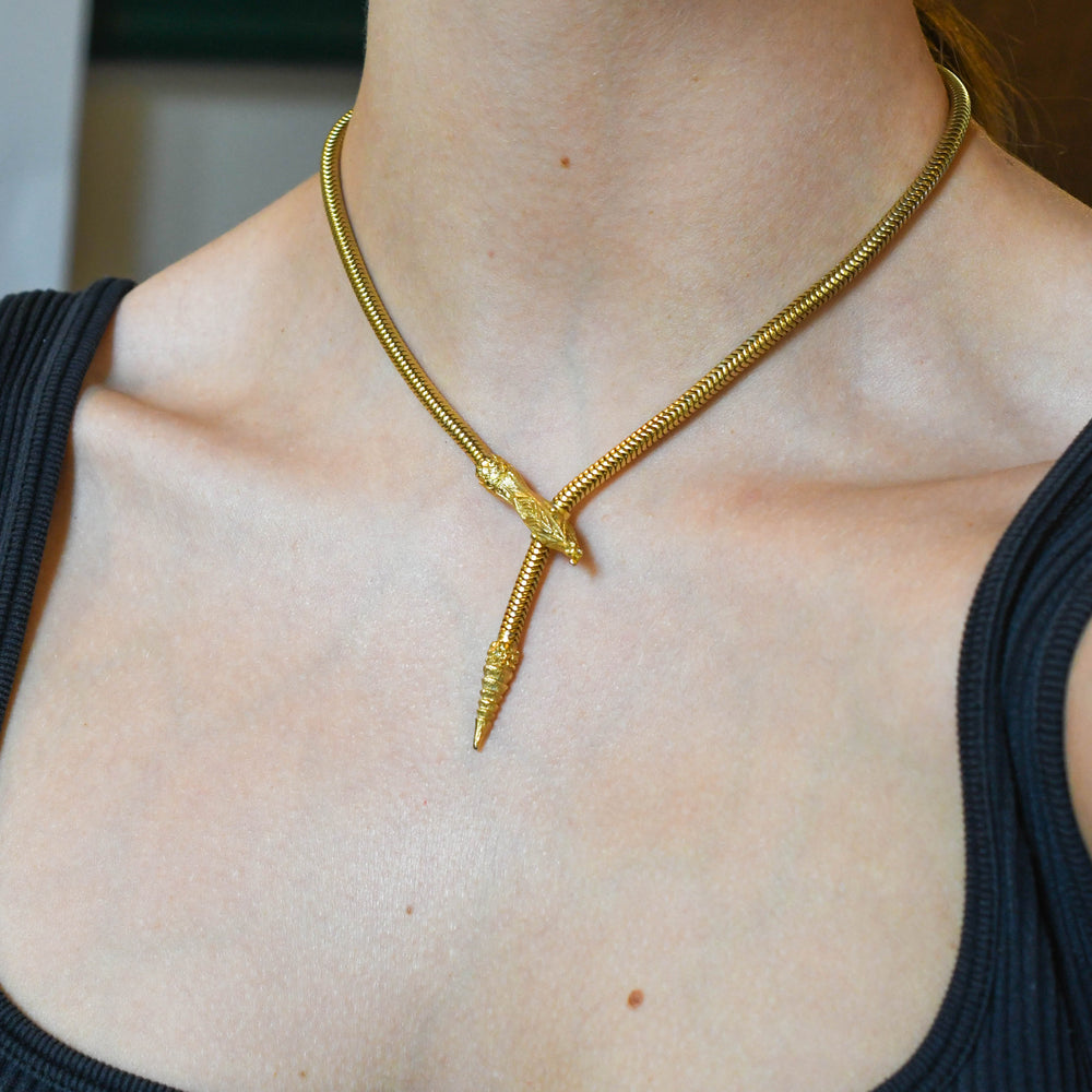 Vintage Snake Collar Necklace